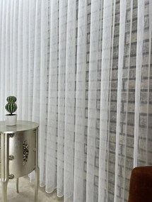 Dekorstudio Biela záclona Dážď s olovkom - vlastný rozmer Uchytenie závesu: Dekoračné krúžky biele, Šírka záclony: 850cm