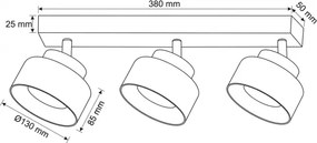 BRILAGI - LED RGB stmievateľné bodové svietidlo AURA LUX 3xGX53/14W/230V Wi-Fi Tuya čierna/dymová
