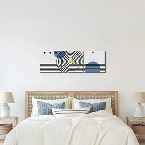 Obraz - Minimalistická abstrakcia N⁰1 (s hodinami) (90x30 cm)
