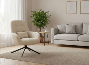 Dekorstudio Relaxačné otočné kreslo HOLMS - béžové
