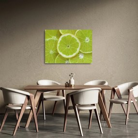 Sklenený obraz - citróny na reze (70x50 cm)