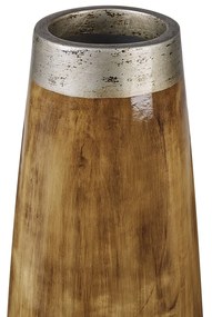 Terakota Dekoratívna váza 50 Tmavé drevo Strieborná CYRENE Beliani