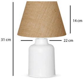 Stolová lampa s tienidlom z juty (výška 31 cm) Eren – Opviq lights