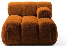 Oranžový modul pohovky z textílie bouclé (pravý roh) Bellis – Micadoni Home
