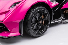 LEAN CARS Elektrické autíčko Lamborghini GT HL528 LED svetlá MP3 ružové