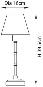 Endon 114811 - LED stmievateľná nabíjateľná stolná lampa BURLEY LED/1,5W/5V mosadz/biela