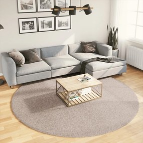 Shaggy koberec, vysoký vlas, moderný, béžový Ø 240 cm 375226
