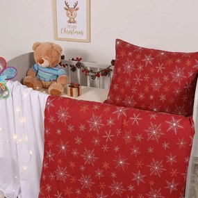 Vianočné obliečky Aurelia červené EMI, Detský set 90x130 + 45x65