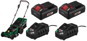 Parkside®  Aku kosačka na trávu Prma 40-Li D2 + Smart akumulátor 20 V/4Ah Paps 204 A1, 2 kusy + Nabíjačka 20 V/4,5 A, 2 kusy  (800010671)
