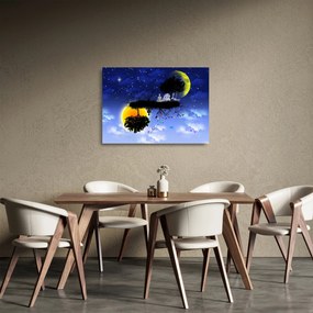 Sklenený obraz - Reflekcia rovnováhy (70x50 cm)