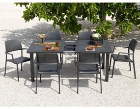 BORA ARMCHAIR záhradná stolička s podrúčkami celeste