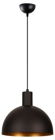 Závesné svietidlo v čiernej a zlatej farbe s kovovým tienidlom ø 30 cm Sivani – Opviq lights