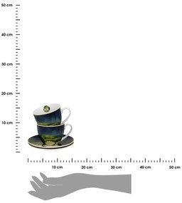 Porcelánová šálka s podšálkou Monet Nenufars 270 ml sada 2ks
