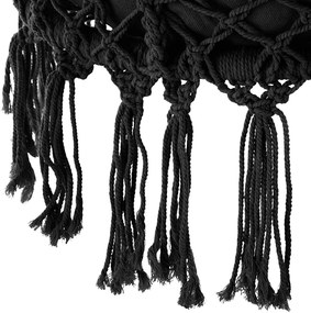 Bluegarden Bluegarden, závesné kreslo v štýle Boho s vankúšom čierne 490129A, OGR-03542