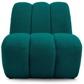 Tyrkysovomodré kreslo z textílie buklé Janissaire – Bobochic Paris