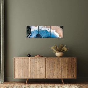 Obraz pláže Nusa Penida, Indonézia (s hodinami) (90x30 cm)