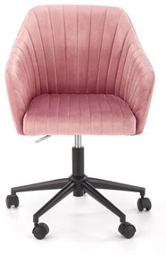 Kancelárska otočná stolička FRESCO — látka, ružová