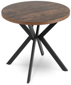 JAKS Okrúhly rozkladací stôl 80 - 160 cm rustikálny dub Dorian
