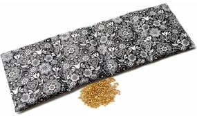 Bedrový nahrievací vankúšik s pšenicou, čiernobiela