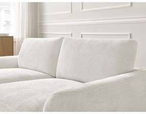 Biela ženilková rohová pohovka (ľavý roh/s leňoškou) Leonore – Bobochic Paris