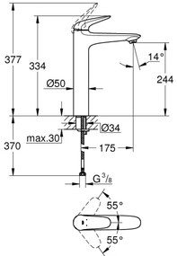 GROHE 23719003 - Umývadlová batéria EUROSTYLE XL lesklý chróm
