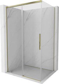 Mexen Rox, posuvný sprchový kút 160 x 90 cm, číre sklo, zlatý profil, 8C2-160-090-50-00
