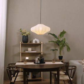 Japandi závesná lampa béžová s látkovým tienidlom 50cm - Plu