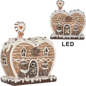Perníková LED chalúpka Gingerbread Cotti - 18*10*19 cm