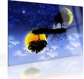 Sklenený obraz - Reflekcia rovnováhy (70x50 cm)