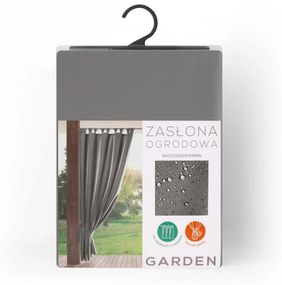 ZÁHRADNÝ VODEODOLNÝ ZÁVES NA PÚTKACH GARDEN 155X220 CM SIVÁ