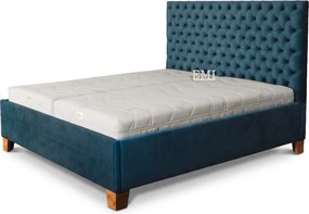 Posteľ čalúnená CASTEL + lamelový rošt + matrac EMI