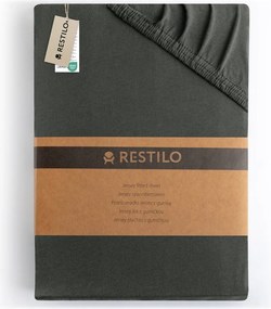 Tmavosivá napínacia plachta jersey 200x200 cm Amber – Restilo