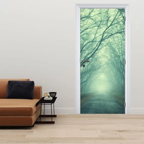 Fototapeta na dvere - Cesta z alejou stromov (95x205cm)
