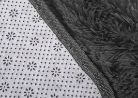 Protišmykový koberec SHAGGY tmavosivý