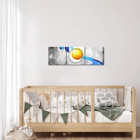 Obraz - Spojenie (s hodinami) (90x30 cm)