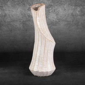 LISA Dekoratívna váza 20x20x53 cm krémová
