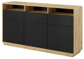 Komoda Albert Typ 26 (dub taurus + čierna matná). Akcia -20%. Vlastná spoľahlivá doprava až k Vám domov. 1034880
