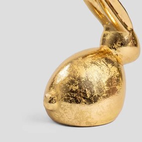 Dekoratívna figúrka zajaca DESO zlatá 879130