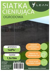 Lean Tieniaca maskovacia sieť 1,5 x 10m - sivá