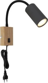 Globo 57911WG - Flexibilná nástenná lampa ROBBY 1xGU10/25W/230V šedá/hnedá