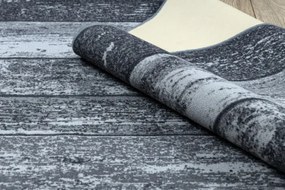 Protišmykový metrážny koberec WOOD drevo, dosky - sivý