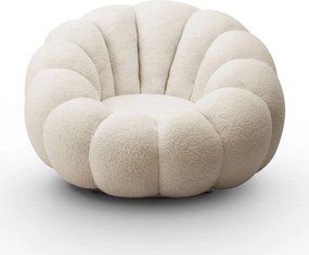 OTOČNÉ KRESLO FILIPPO S PODNOŽKOU BÉŽOVÉ