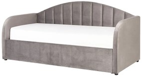 Jednolôžková posteľ 200 x 90 cm Eithan (sivá) (s roštom). Vlastná spoľahlivá doprava až k Vám domov. 1078828