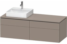 DURAVIT L-Cube závesná skrinka pod umývadlo na dosku (umývadlo vľavo), 4 zásuvky, 1420 x 550 x 482 mm, bazalt matný, LC4870L43430000