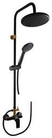 Batéria sprchová s funkcia dažďovej sprchy Colorado čierne/zlato CO182.0/3CMATZ