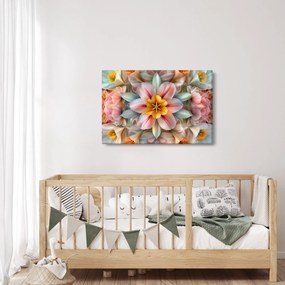 Obraz - Kaleidoskopický kvet (90x60 cm)
