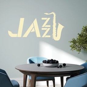 Veselá Stena Samolepka Jazz Farba: béžová, Veľkosť: 100 x 51 cm