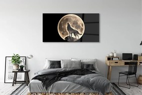 Obraz na akrylátovom skle Wolf moon 140x70 cm