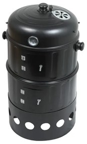 Údiareň na drevené uhlie 3v1 čierna