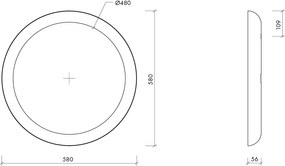 Nástenné zrkadlo ø 58 cm Allo – noo.ma